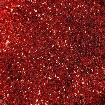 Metallic glitter PET - DecoPigment - glimmer - orangerød - ekstra fine - 50 g